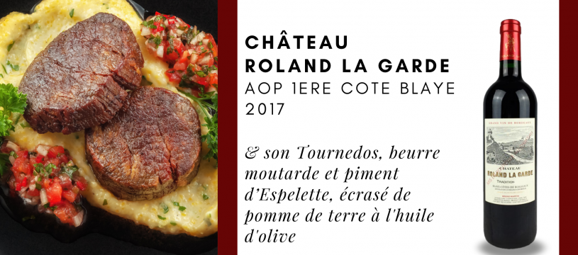 Tournedos, beurre Moutarde et piment d'Espelette, écrasé de Pomme de Terre à l'huile d'olive